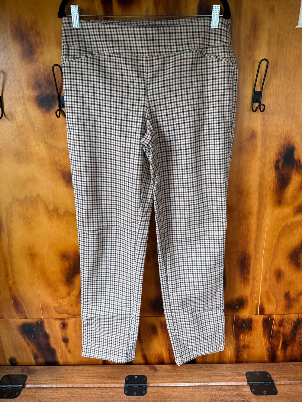 croft & barrow Brown and Black Checked Stretch Dress Pants